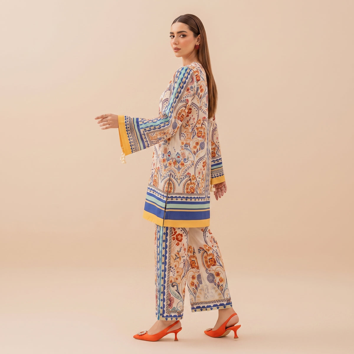2 Piece Unstitched Suit - Floral Paisley Print – Careeb