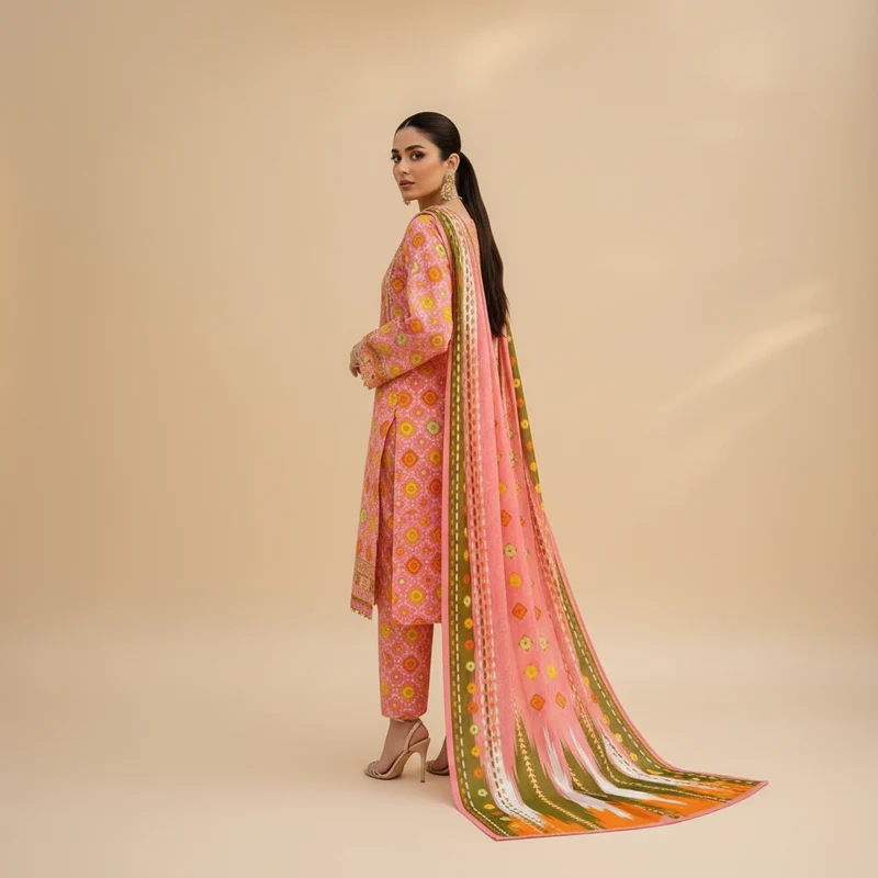 Pink Floral 3-Piece Suit - Original